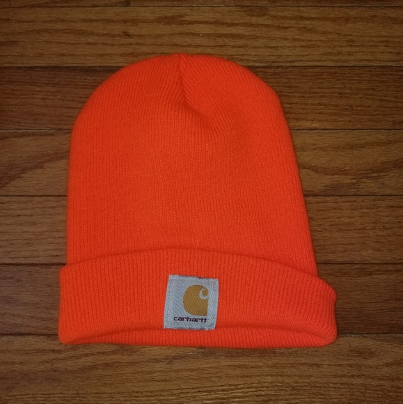 carhartt bright orange beanie